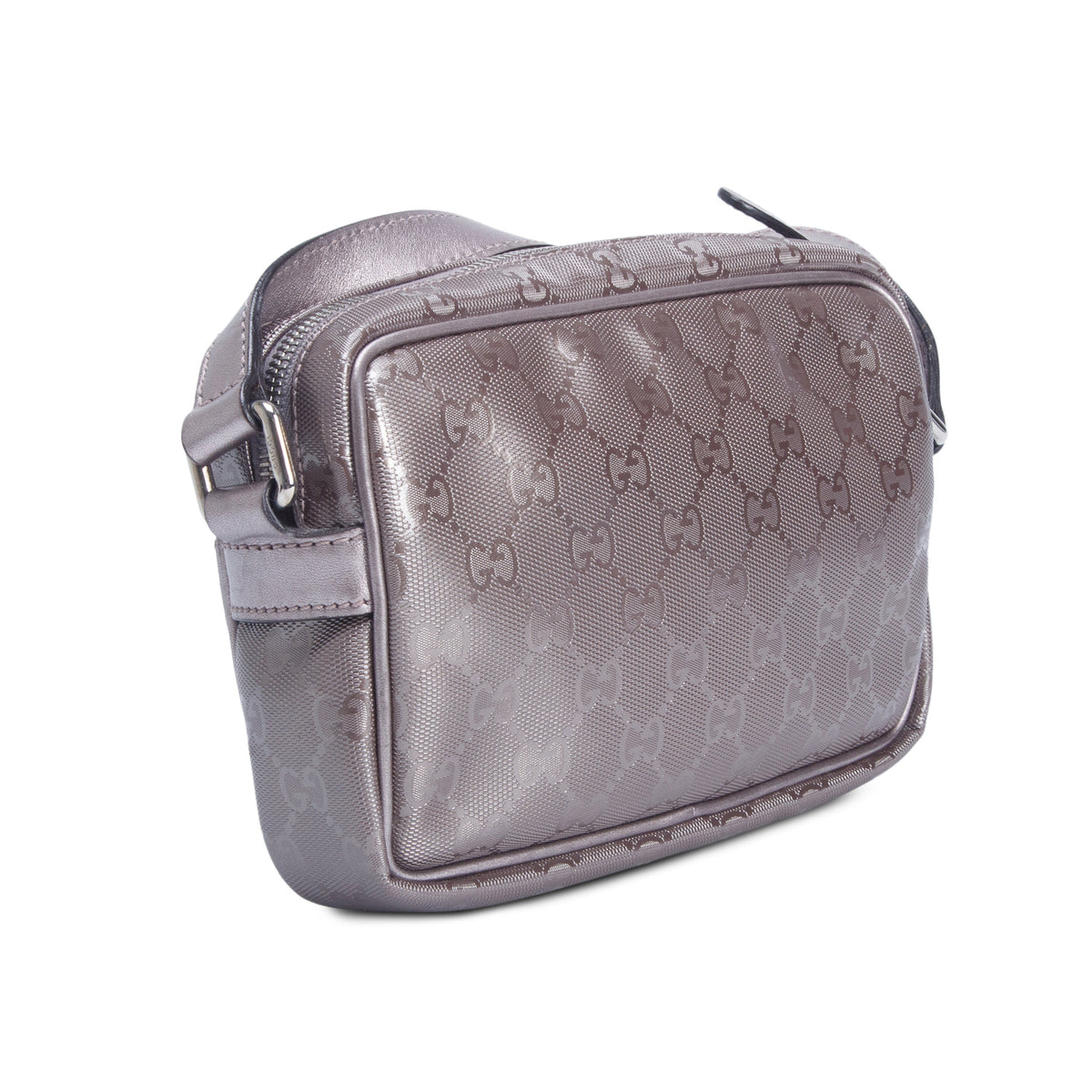 Gucci Metallic Purple Imprime Monogram Small Shoulder Bag
