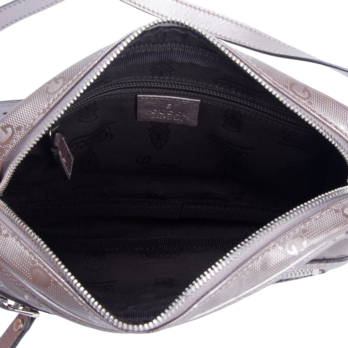 Gucci Metallic Purple Imprime Monogram Small Shoulder Bag