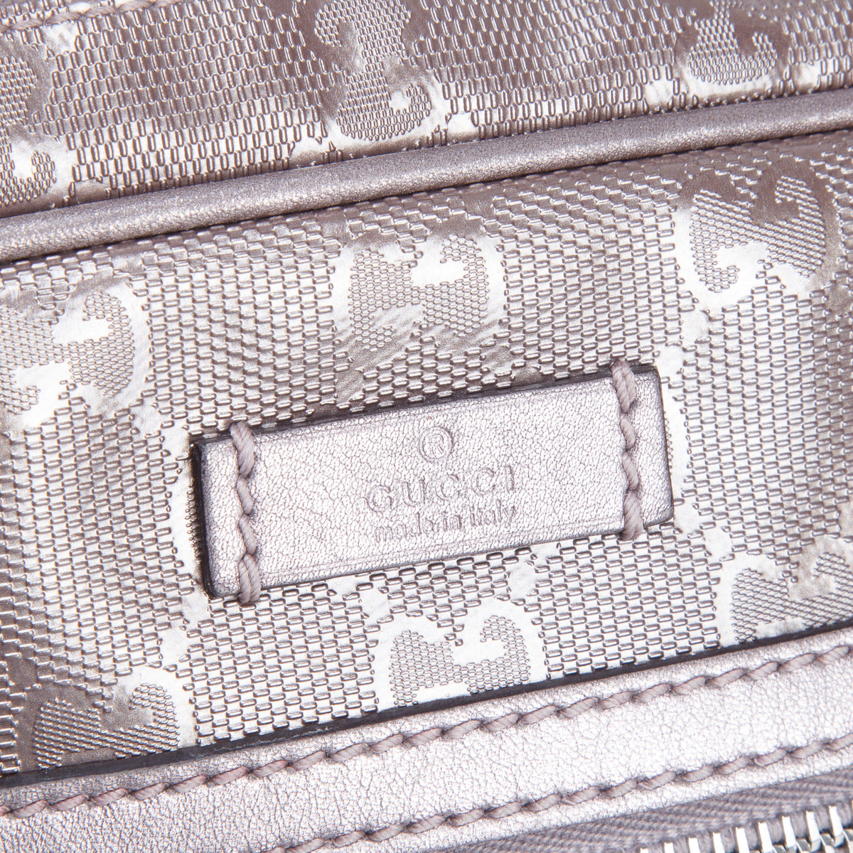 Gucci Metallic Purple Imprime Monogram Small Shoulder Bag