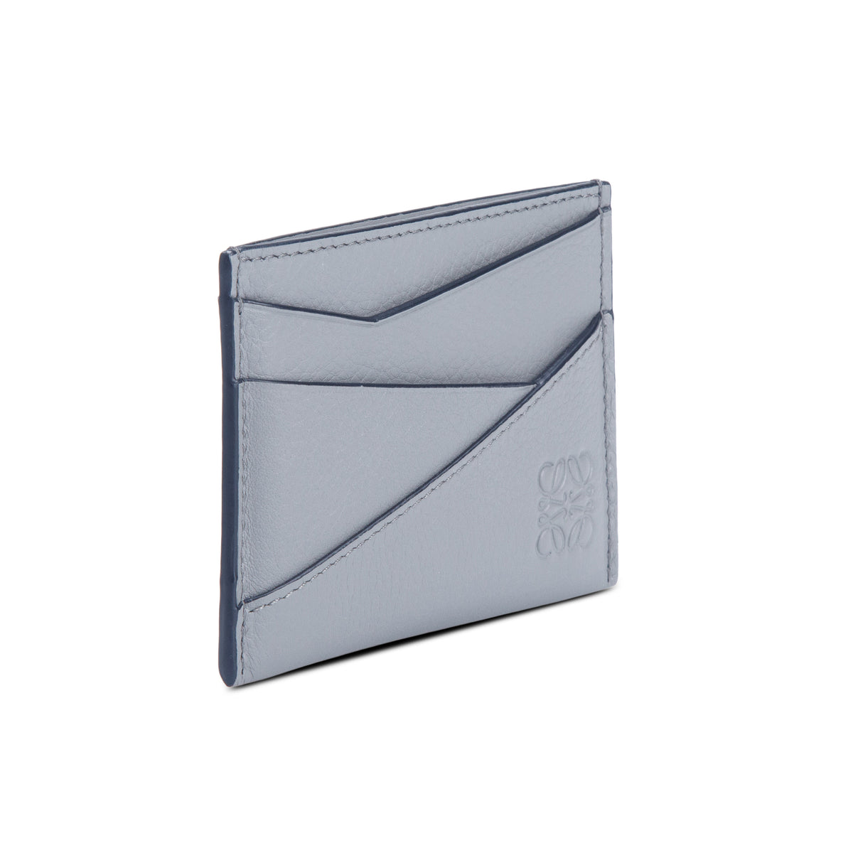 Loewe Grey Calfskin Puzzle Card Holder w/ Box