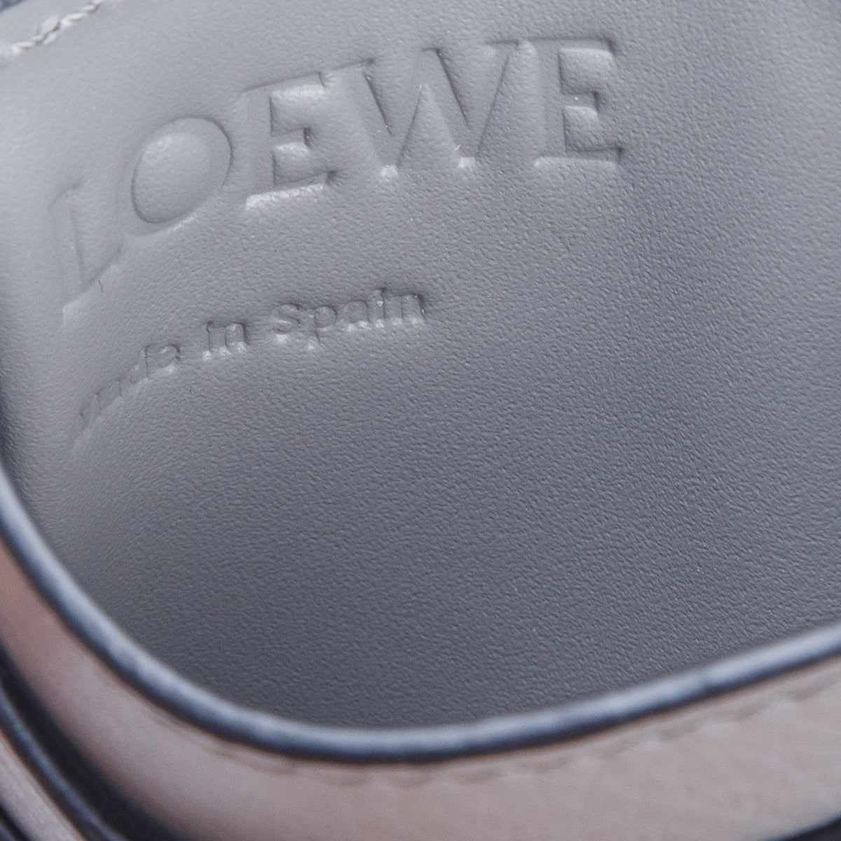 Loewe Grey Calfskin Puzzle Card Holder w/ Box