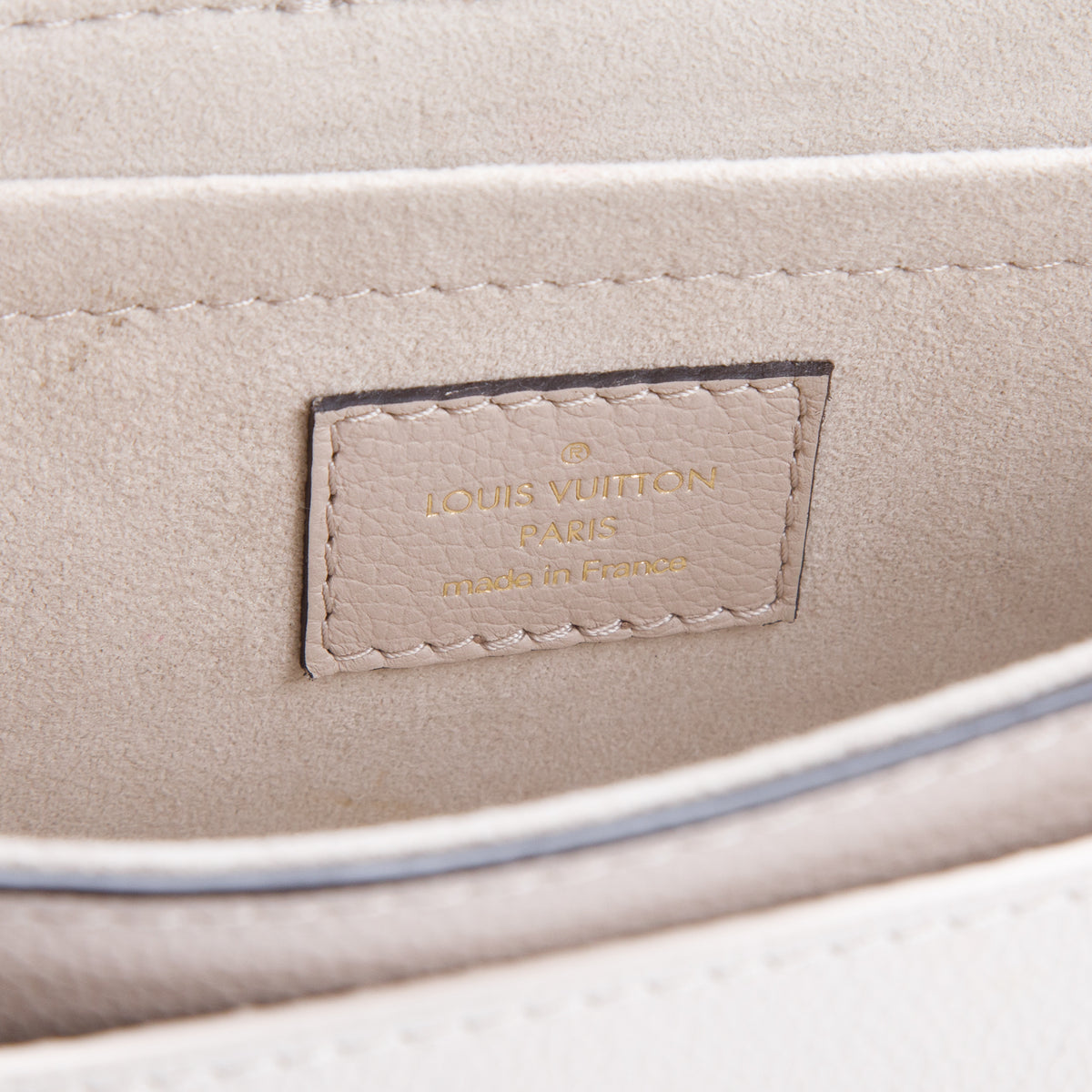 Louis Vuitton Beige Leather LockMe Tender Bag w/ Straps