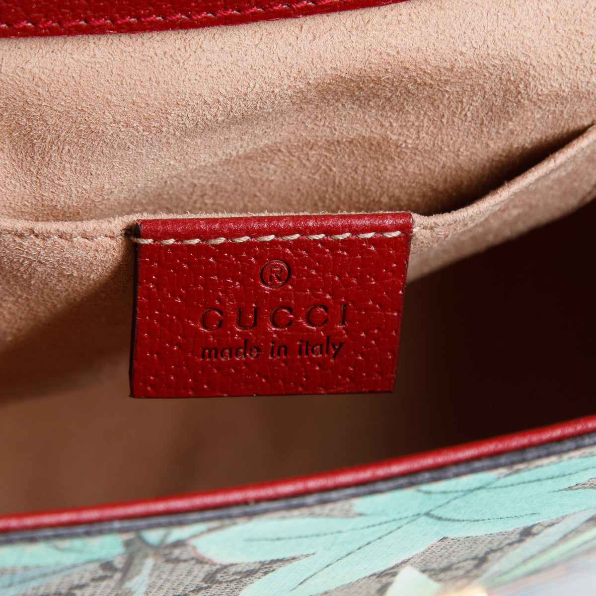 Gucci GG Supreme Monogram Tian Web Medium Padlock Messenger Shoulder Bag