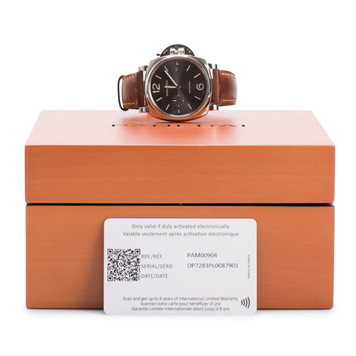 Panerai 2021 Stainless Steel Luminor Due 42 MM Automatic Watch Grey Dial PAM00904 w/ Box & Papers