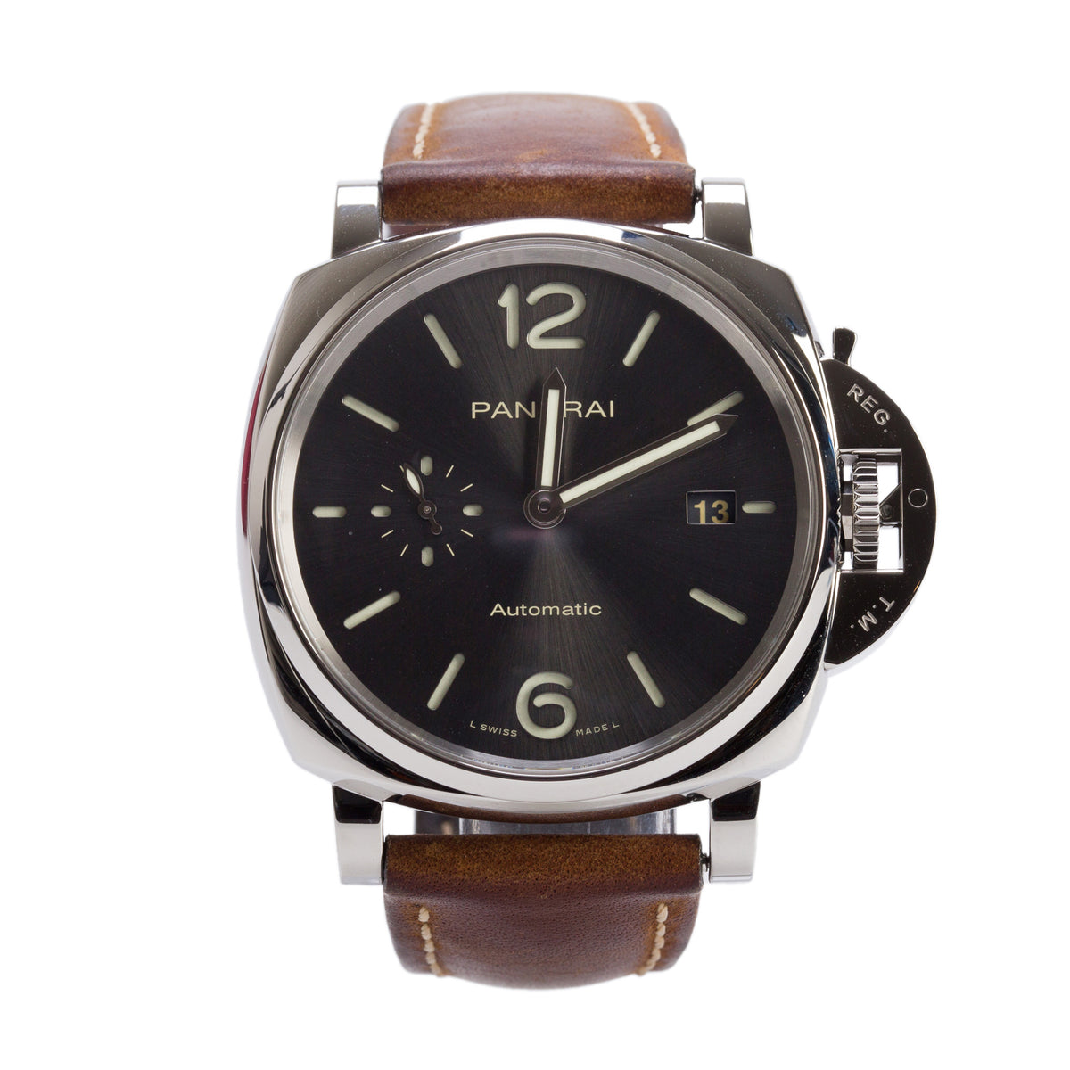 Panerai 2021 Stainless Steel Luminor Due 42 MM Automatic Watch Grey Dial PAM00904 w/ Box & Papers