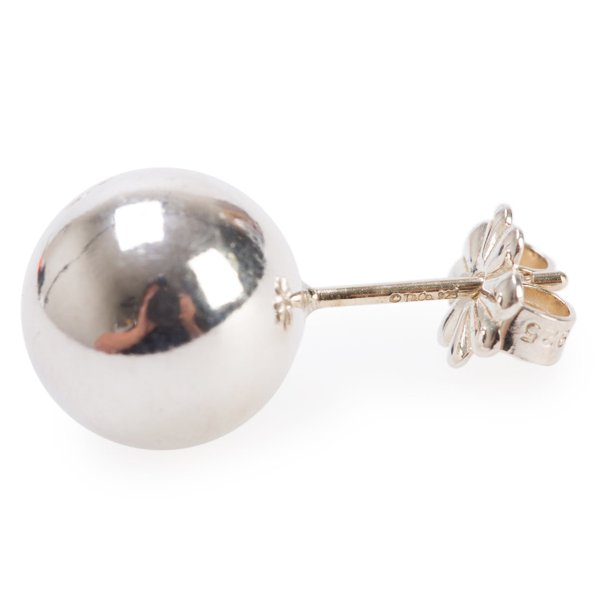 Tiffany & Co. Sterling Silver HardWear 10 MM Ball Earrings