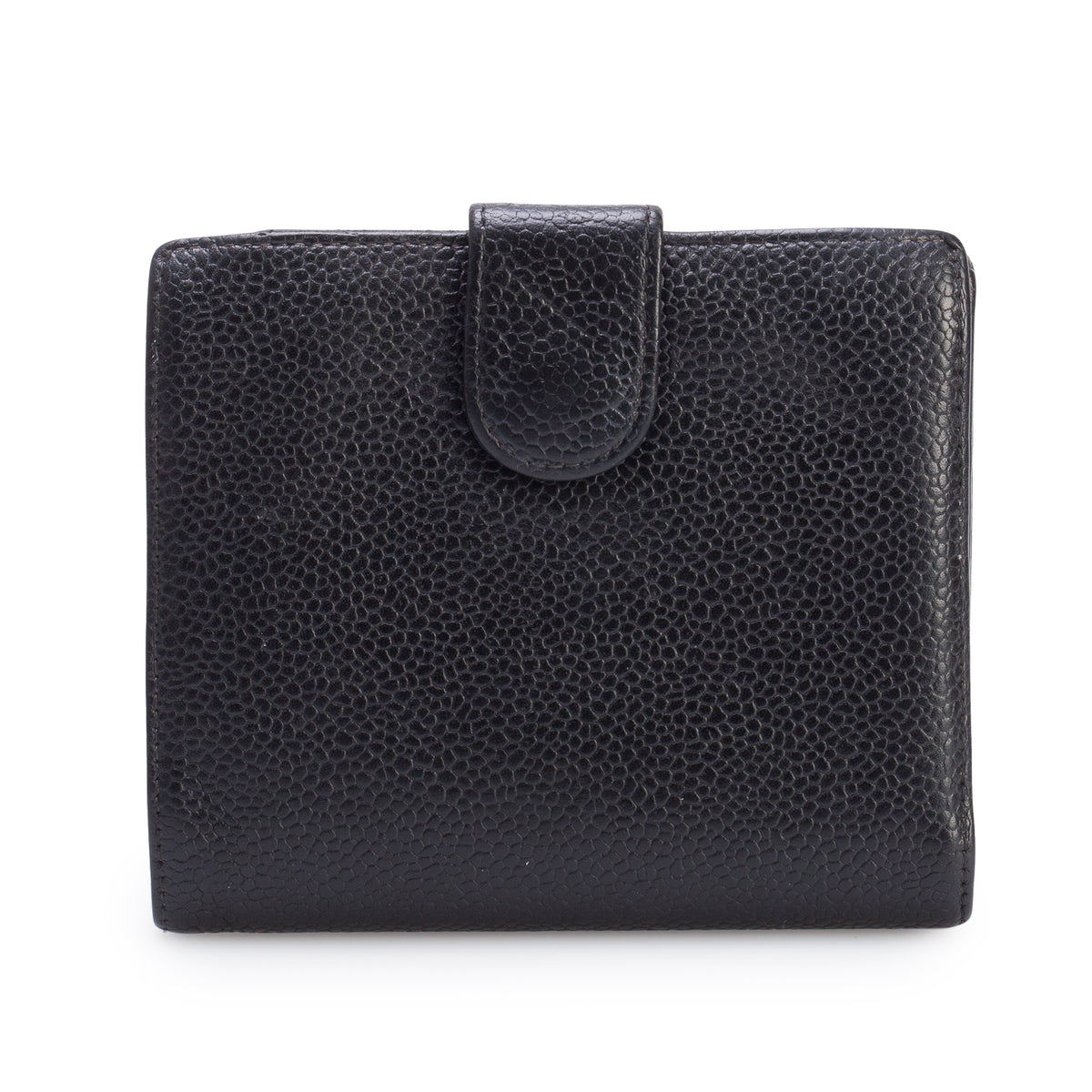 Chanel Black Caviar Leather Timeless Compact Wallet