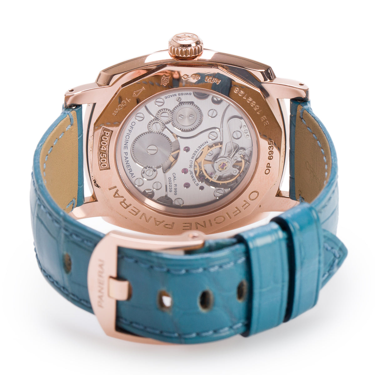 Panerai 18k Rose Gold Luminor Due 3 Days 42 MM Manual Watch Grey Dial PAM00677