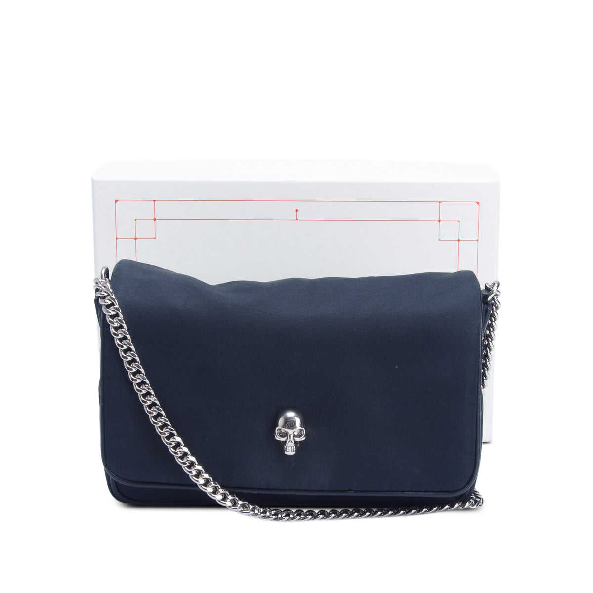 Alexander McQueen Black Nylon Skull Small Crossbody Bag w/ Box