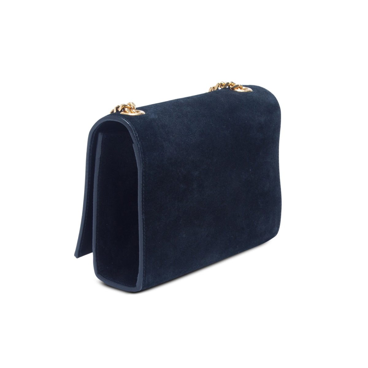 Saint Laurent Black Suede Small Monogram Kate Tassel Bag