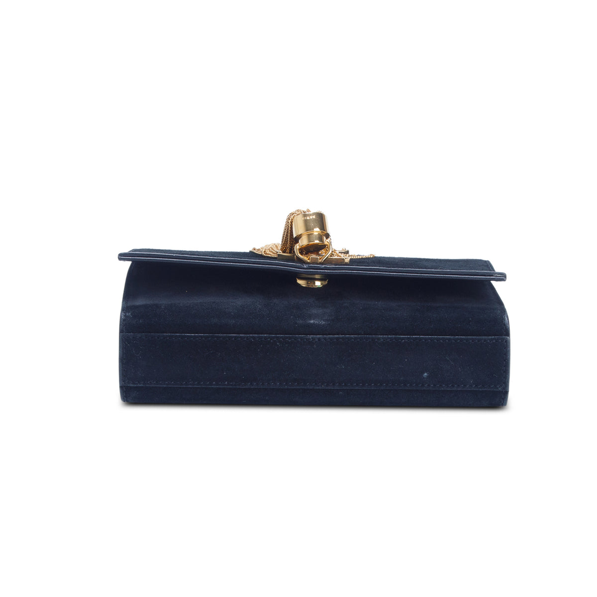 Saint Laurent Black Suede Small Monogram Kate Tassel Bag