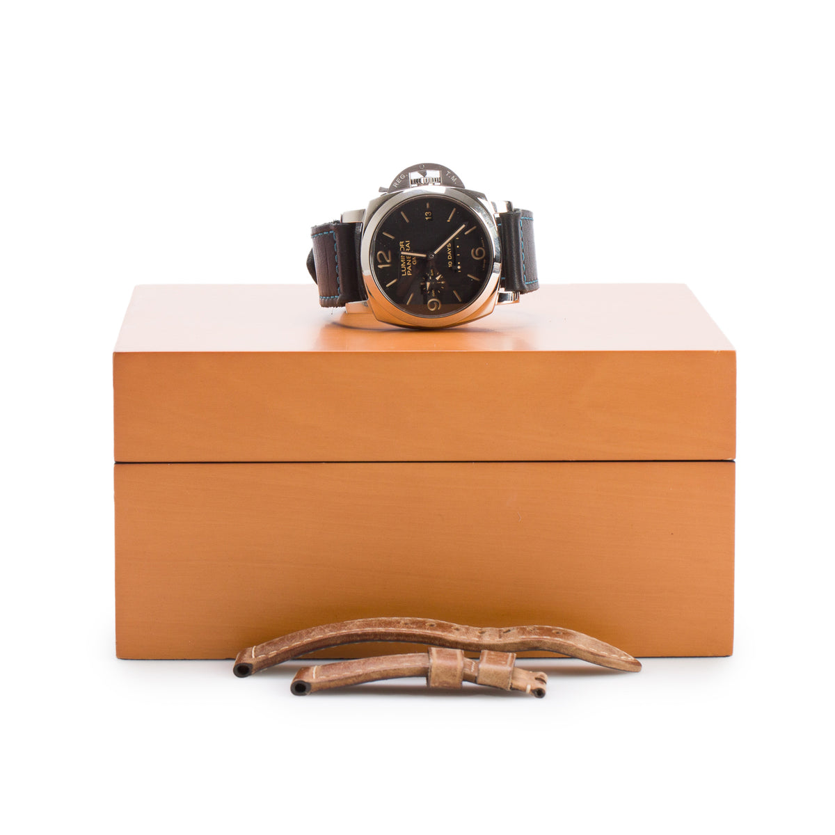 Panerai Stainless Steel Luminor 1950 10 Days GMT 44 MM Automatic Watch Black Dial PAM00533 w/ Box