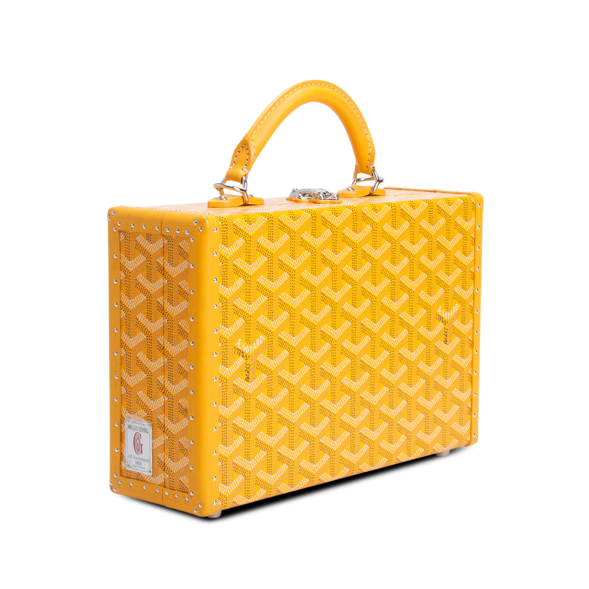 Goyard 2021 Yellow Monogram Canvas Hotel Trunk PM w/ Strap