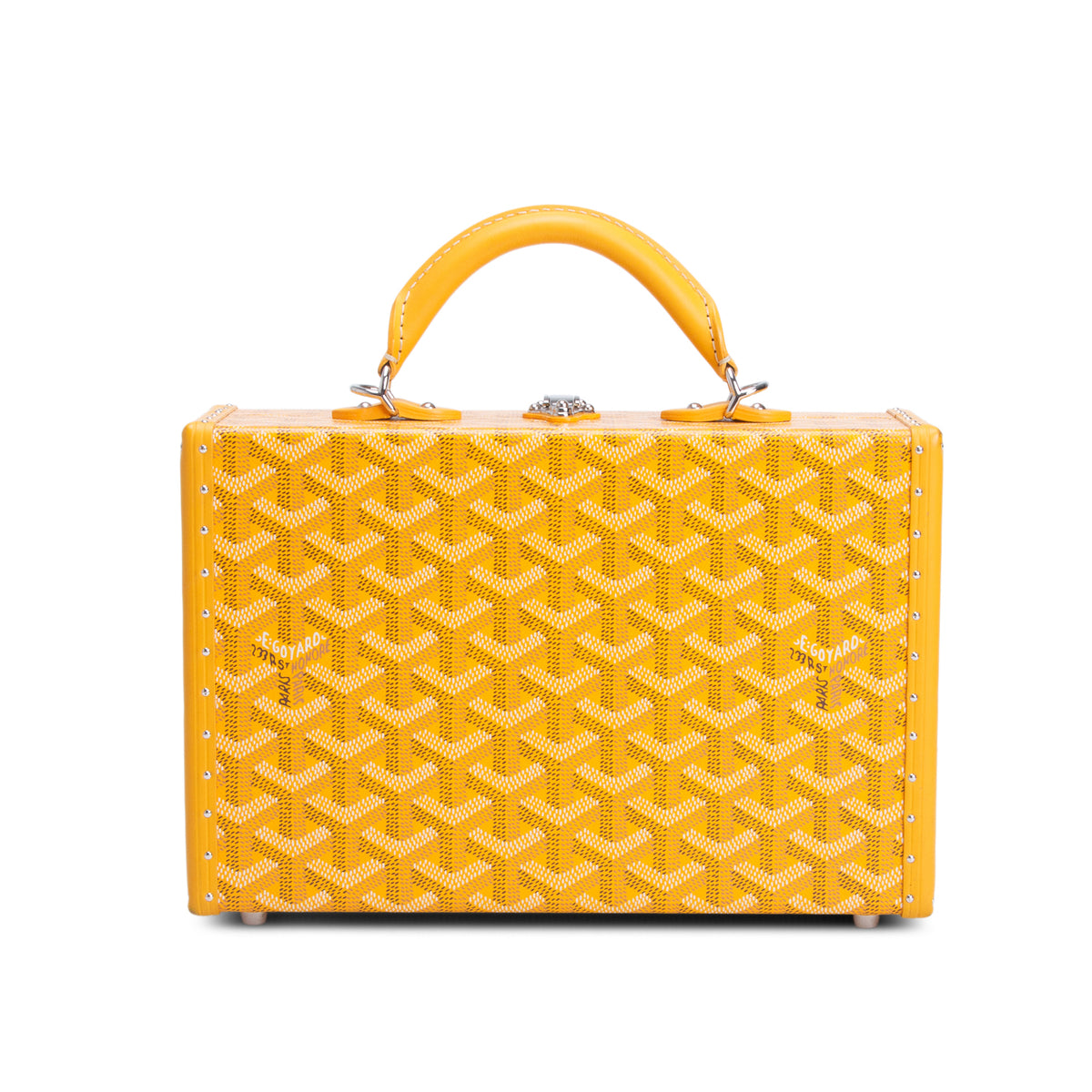 Goyard 2021 Yellow Monogram Canvas Hotel Trunk PM w/ Strap