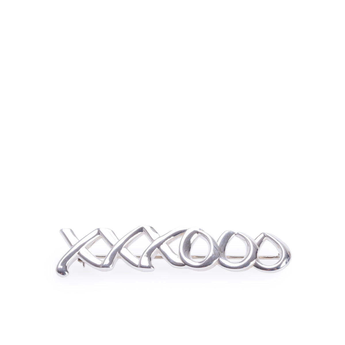 Tiffany & Co. Paloma Picasso Sterling Silver XO Love & Kisses Pin Brooch