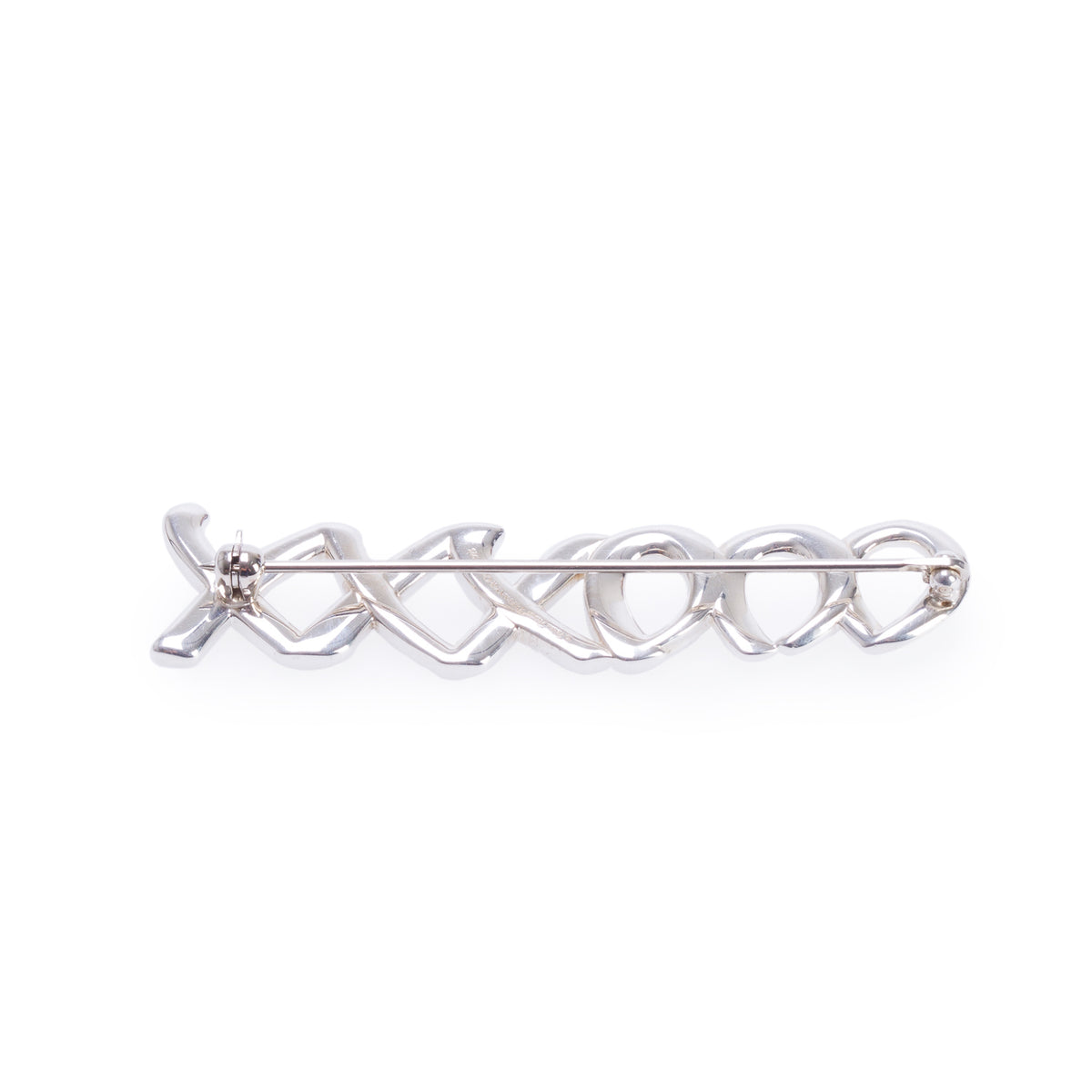 Tiffany & Co. Paloma Picasso Sterling Silver XO Love & Kisses Pin Brooch