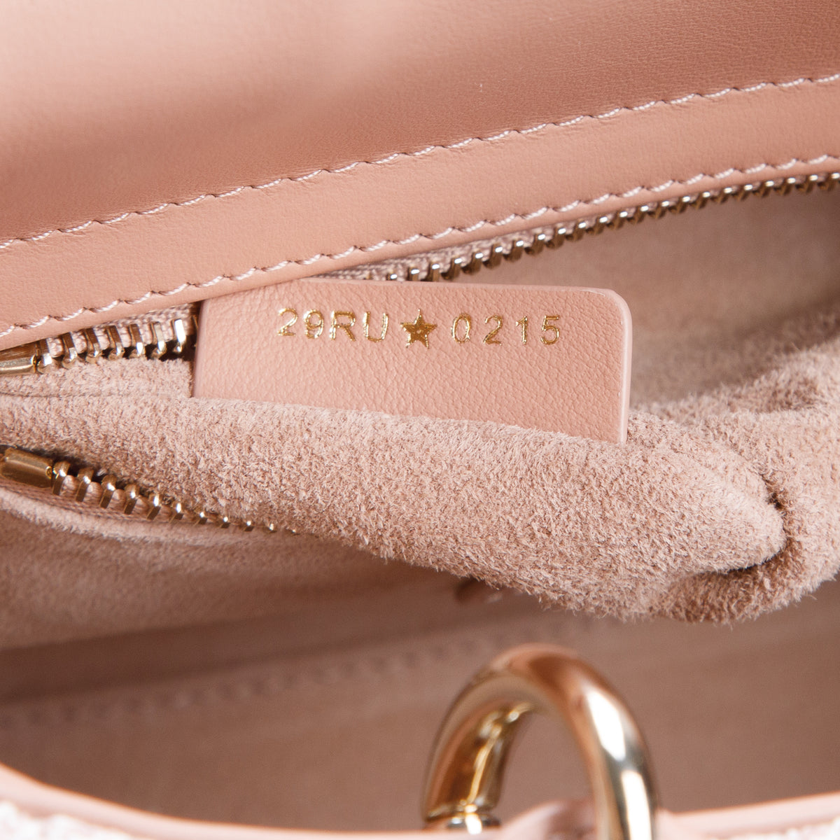 Christian Dior 2025 Pink Tweed Cannage Small My ABC Lady Dior w/ Strap