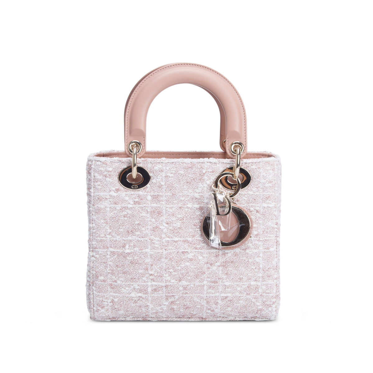 Christian Dior 2025 Pink Tweed Cannage Small My ABC Lady Dior w/ Strap