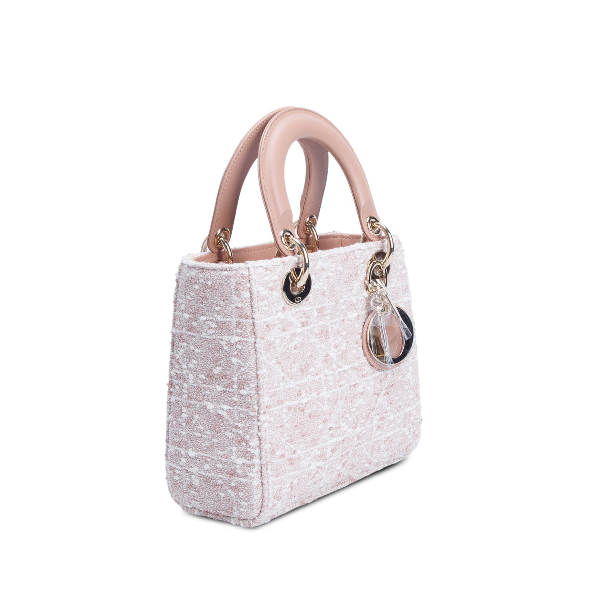 Christian Dior 2025 Pink Tweed Cannage Small My ABC Lady Dior w/ Strap