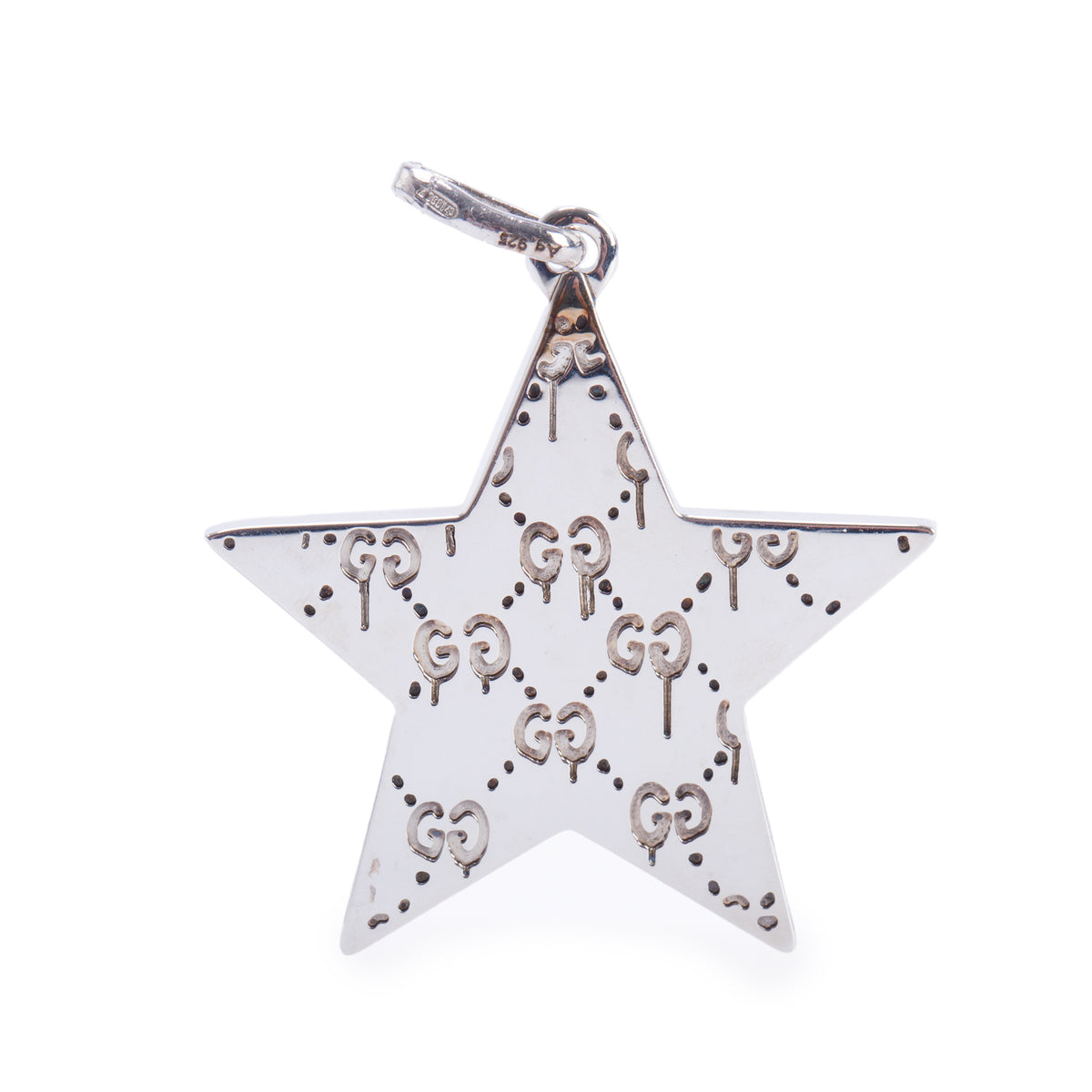 Gucci Sterling Silver & Enamel Ghost 'Star' Charm Pendant