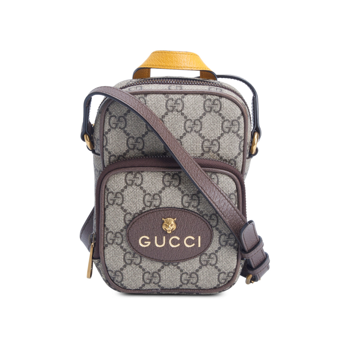Gucci GG Supreme Monogram Mini Neo Vintage Double Zip Messenger Bag