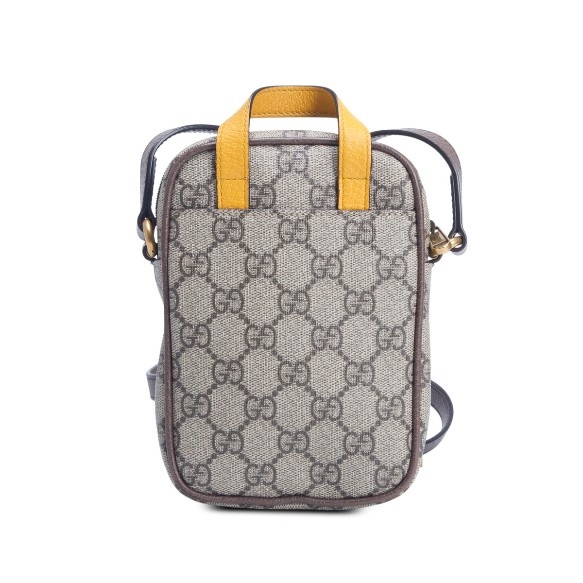 Gucci GG Supreme Monogram Mini Neo Vintage Double Zip Messenger Bag