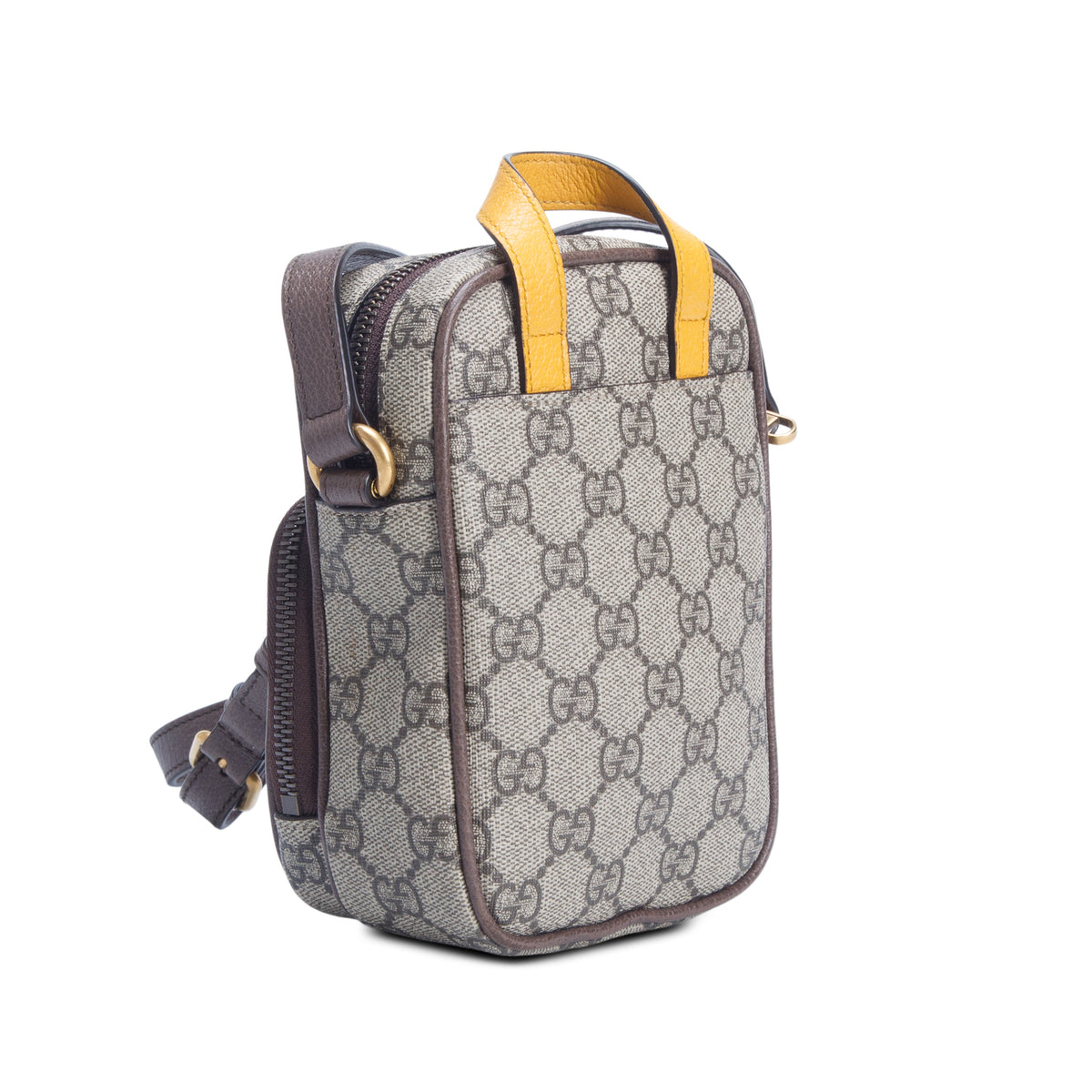 Gucci GG Supreme Monogram Mini Neo Vintage Double Zip Messenger Bag