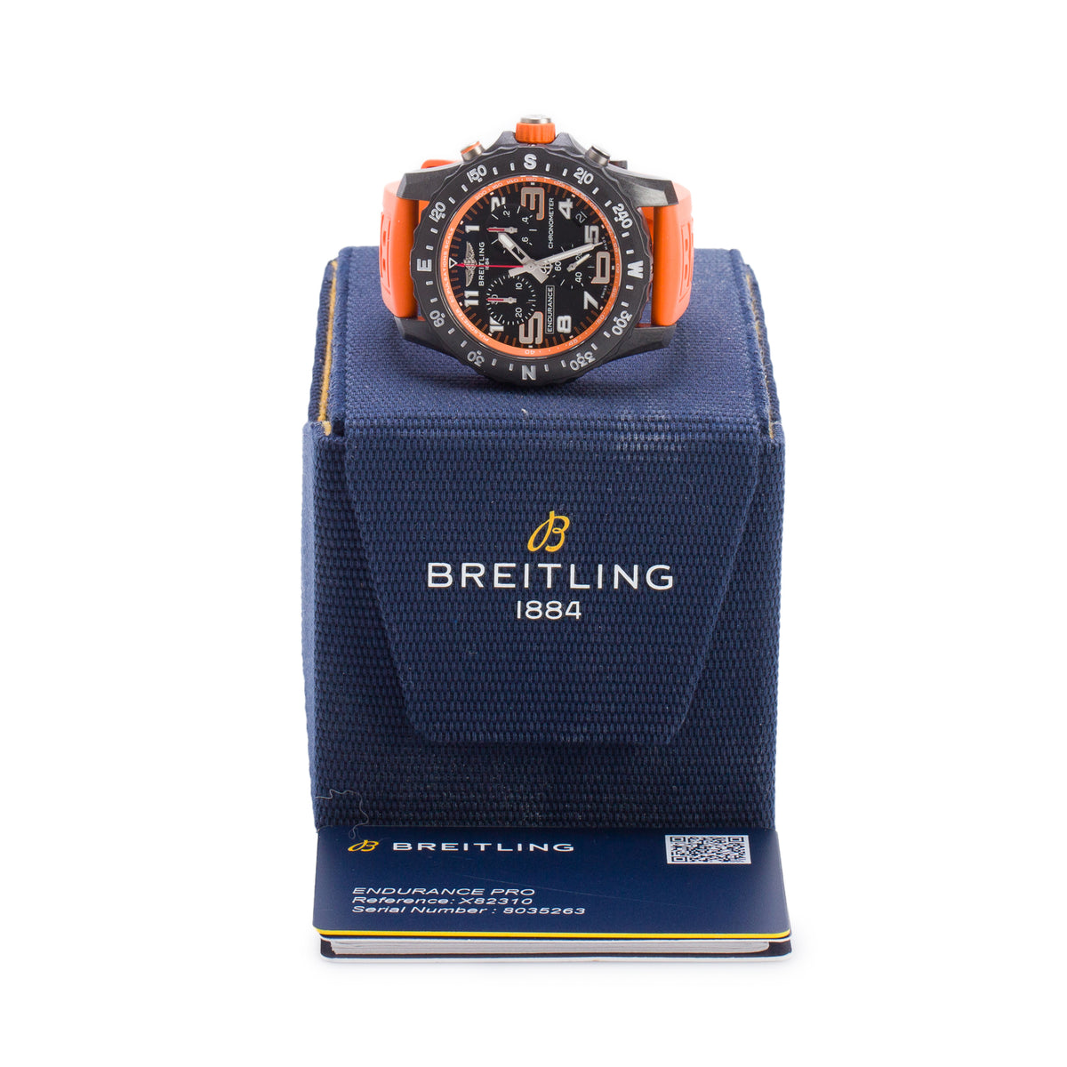Breitling Breitlight Black Polymer Endurance Pro 44MM Watch Orange X82310 w/ Box & Papers