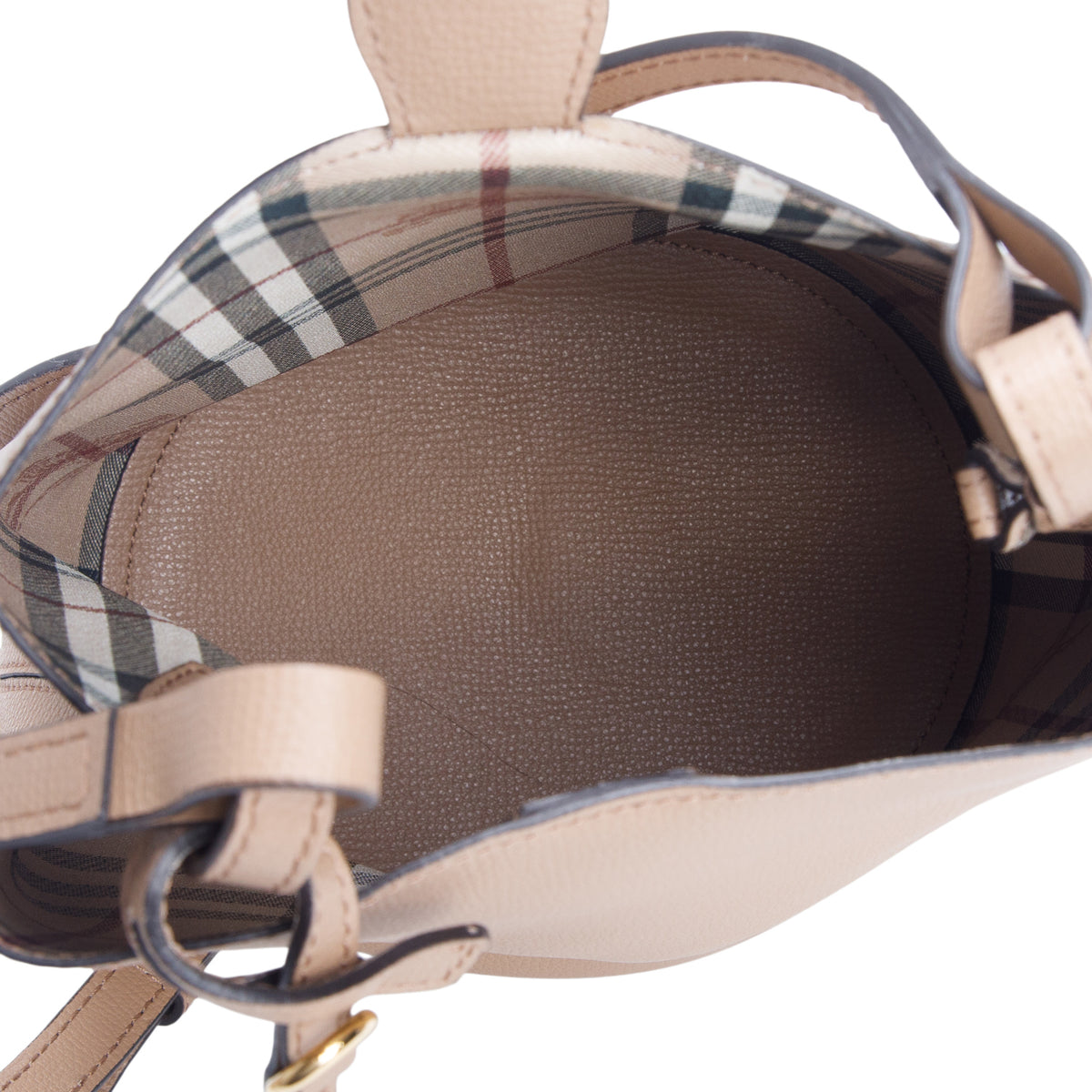 Burberry Brown Calfskin Small Lorne Bucket Crossbody