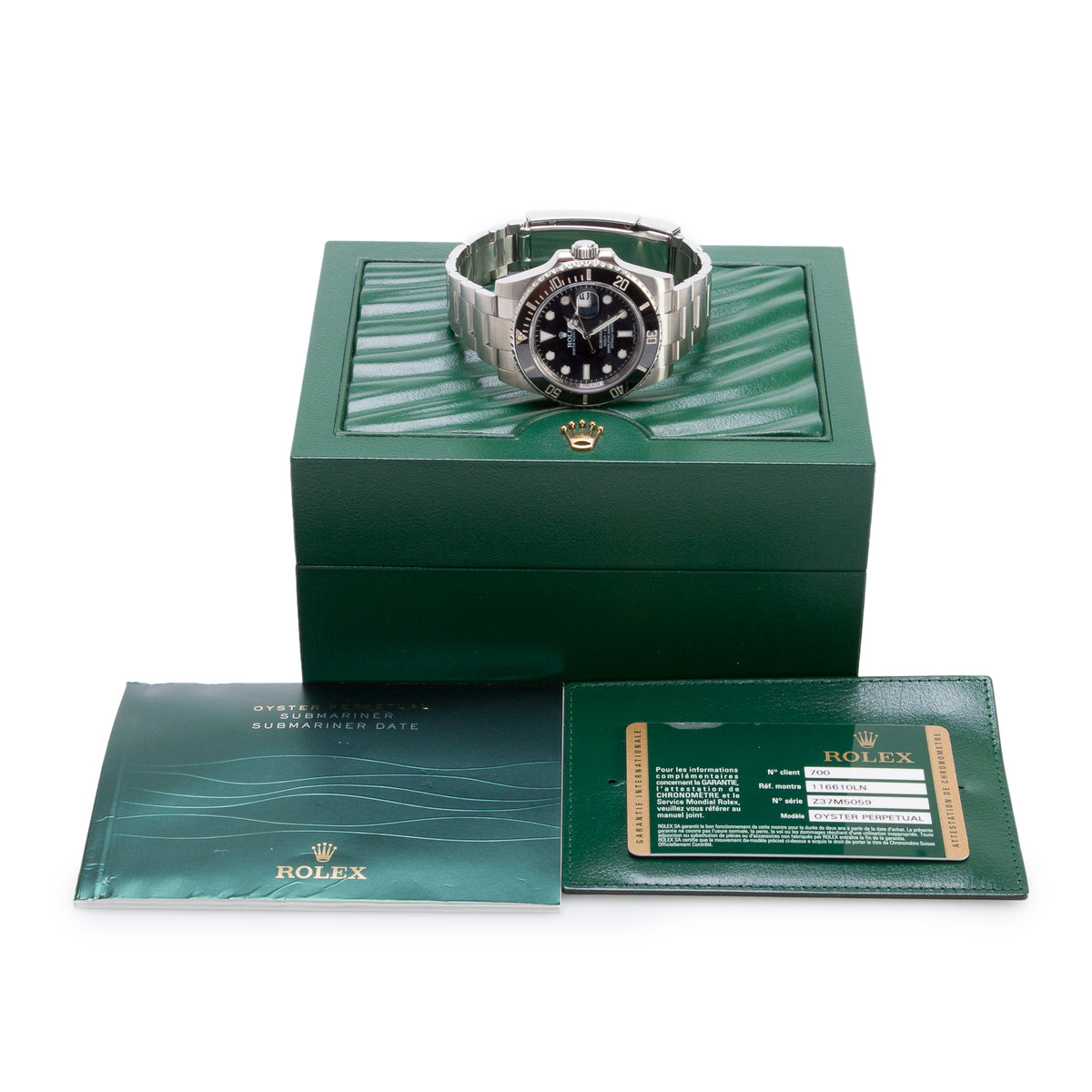 Rolex Stainless Steel Submariner Date 40 MM Automatic Watch Black Dial 116610LN w/ Box & Papers
