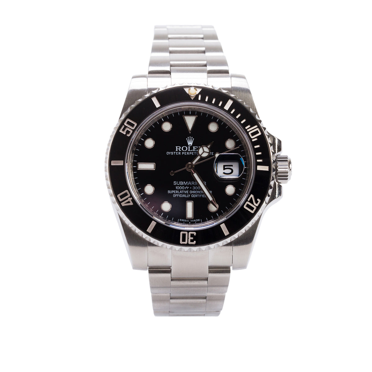 Rolex Stainless Steel Submariner Date 40 MM Automatic Watch Black Dial 116610LN w/ Box & Papers
