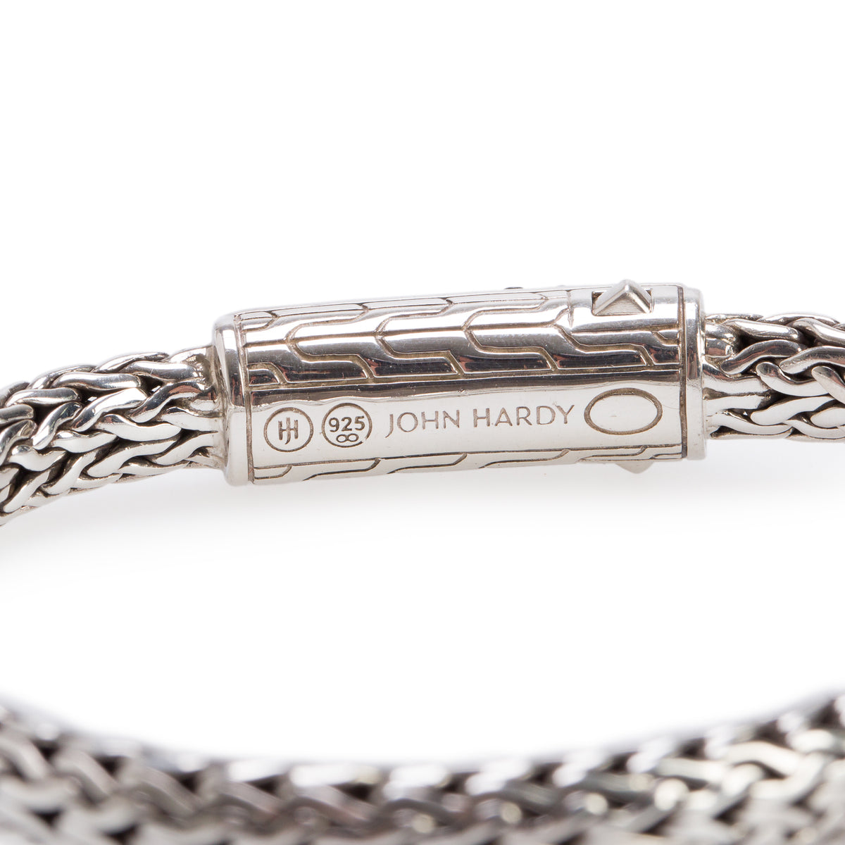 John Hardy Sterling Silver 7.5 MM Classic Chain Bracelet with Black Sapphire
