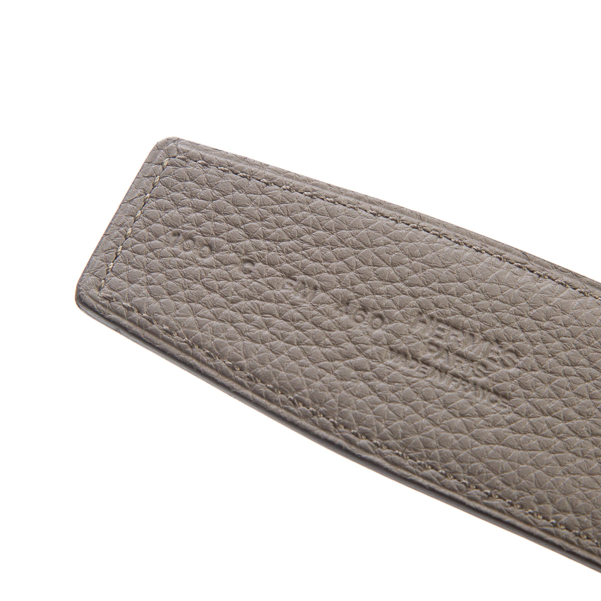 Hermes  Noir/Grey Box/Togo Reversible Leather 38 MM Royal Buckle Belt Kit, Size 100 w/ Box