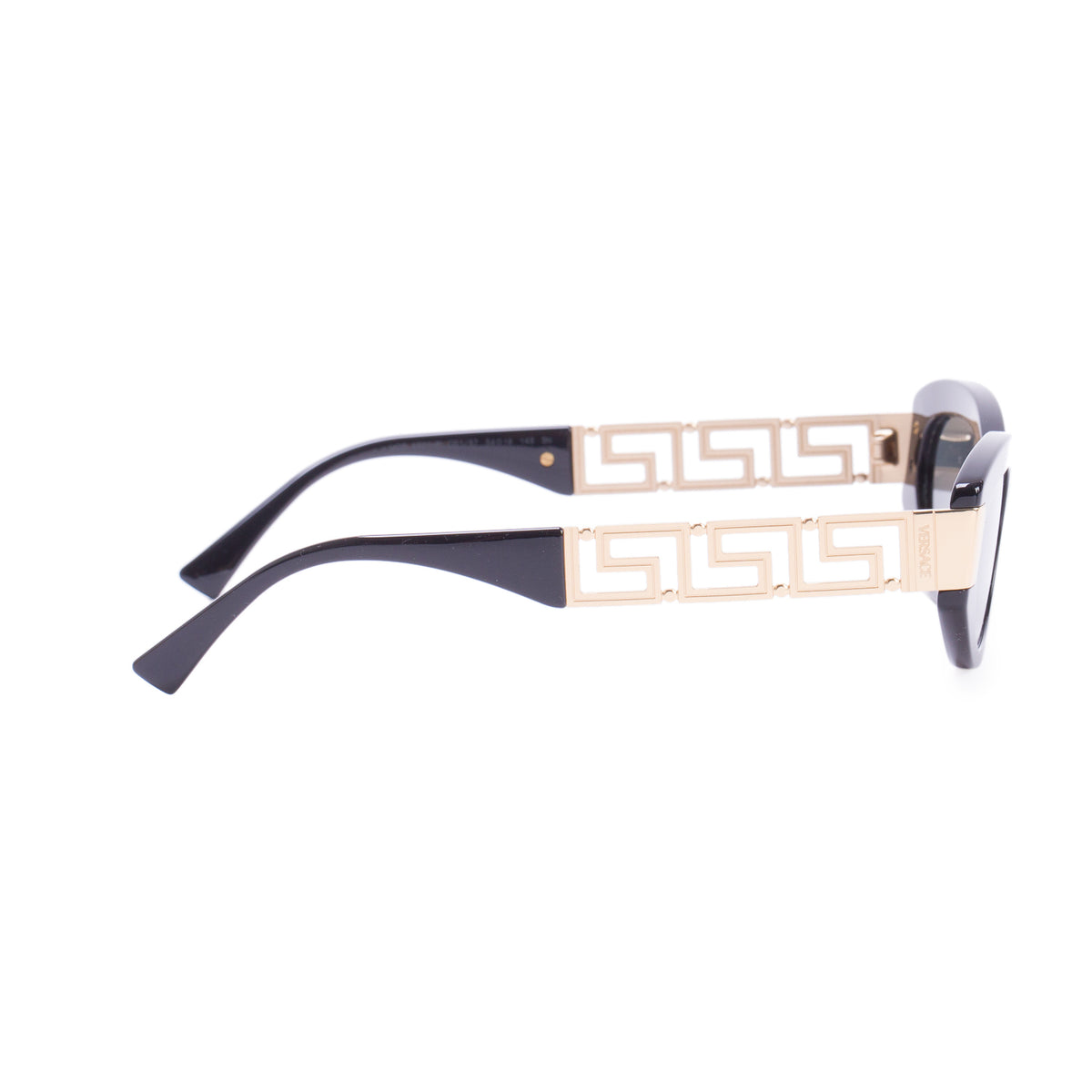 Versace MOD.4501-F Black Acetate Greca Oval Sunglasses w/ Box & Case