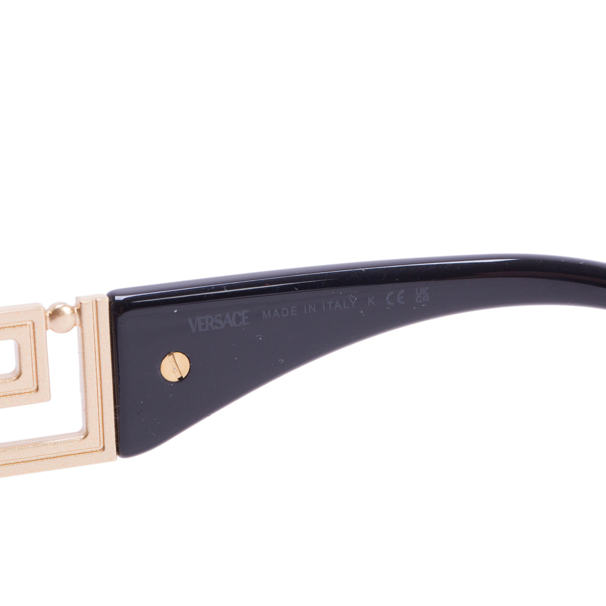 Versace MOD.4501-F Black Acetate Greca Oval Sunglasses w/ Box & Case