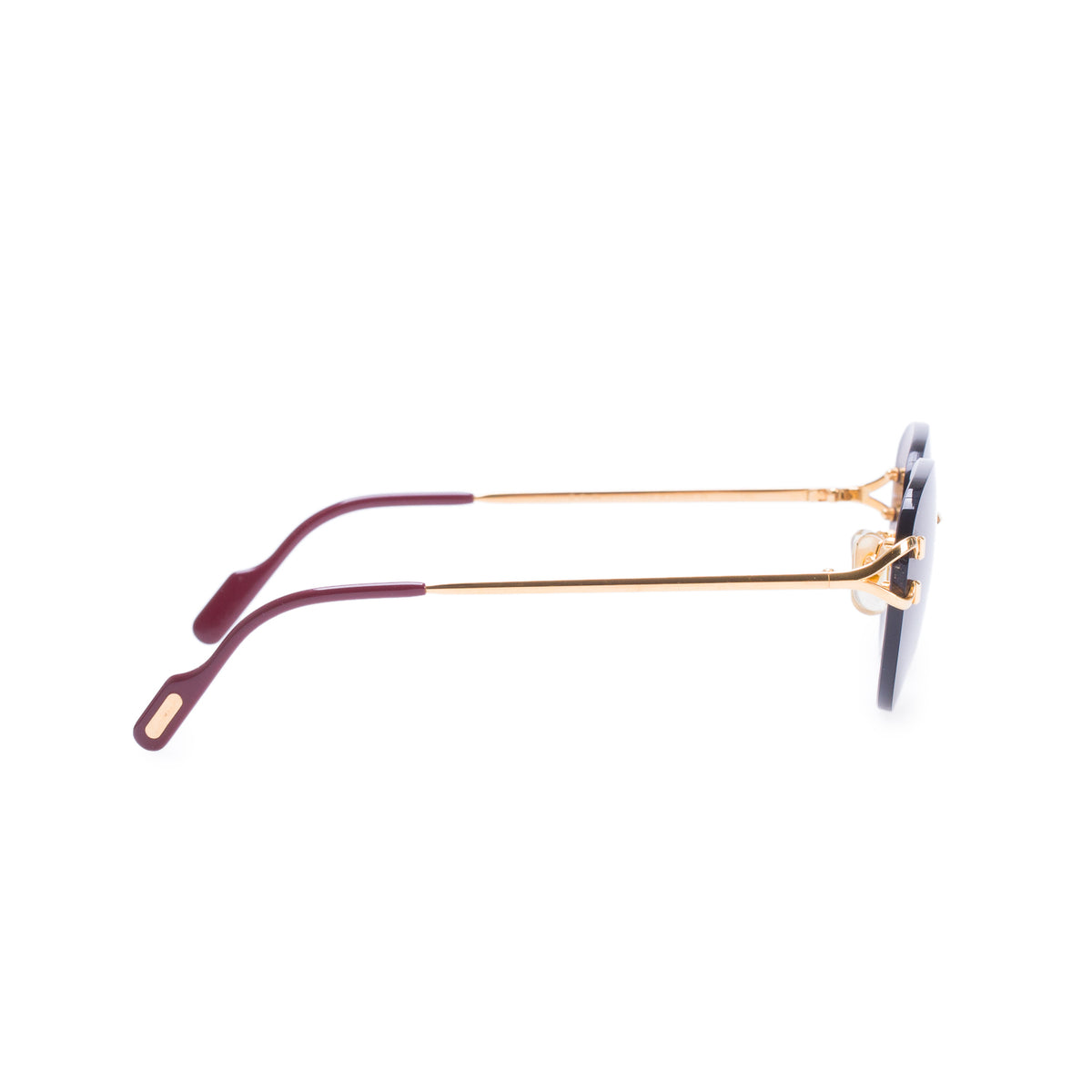 Cartier Rimless Round Classic C Motif Sunglasses w/ Box & Case