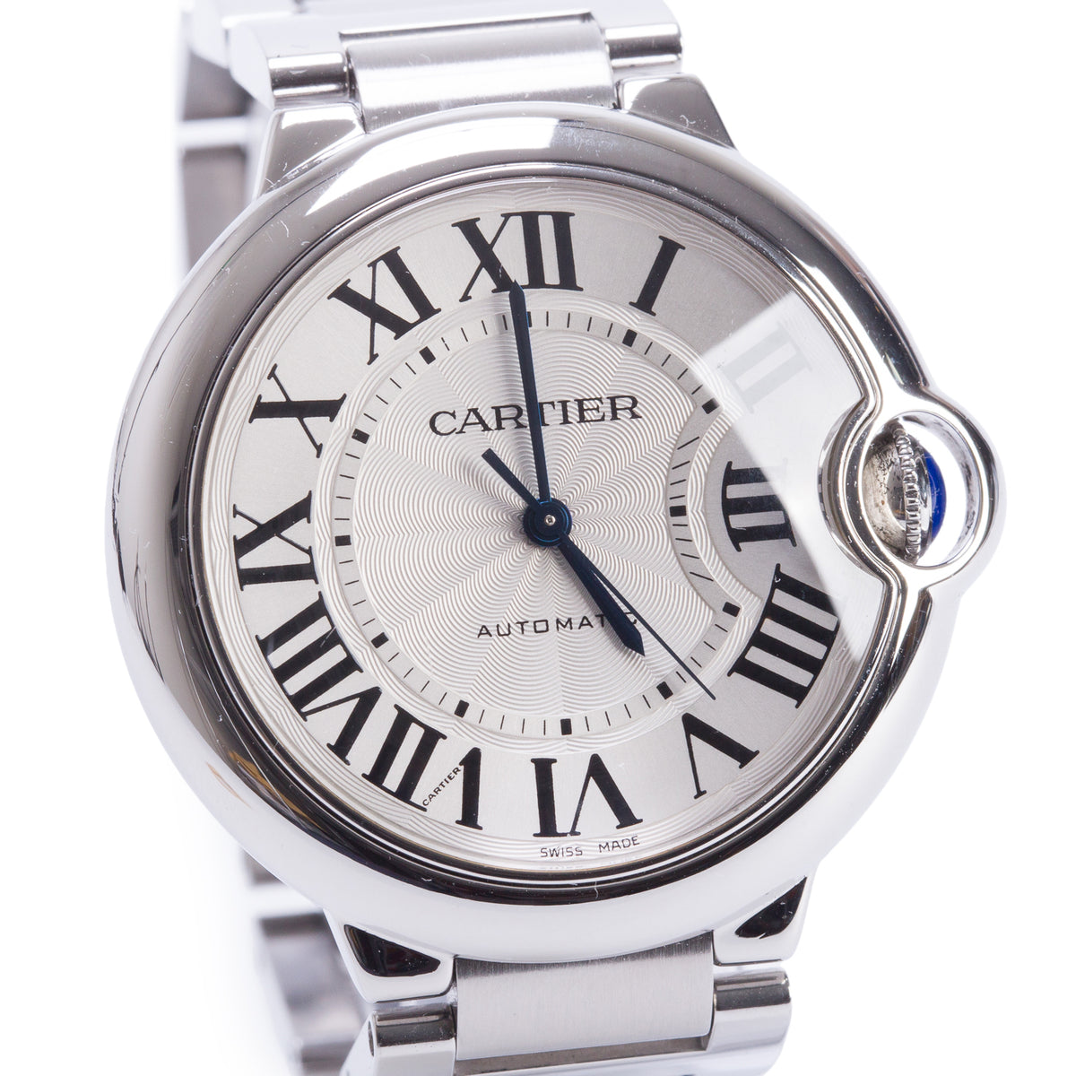Cartier Stainless Steel Ballon Bleu de Cartier 36 MM Automatic Watch Silver Dial 3284