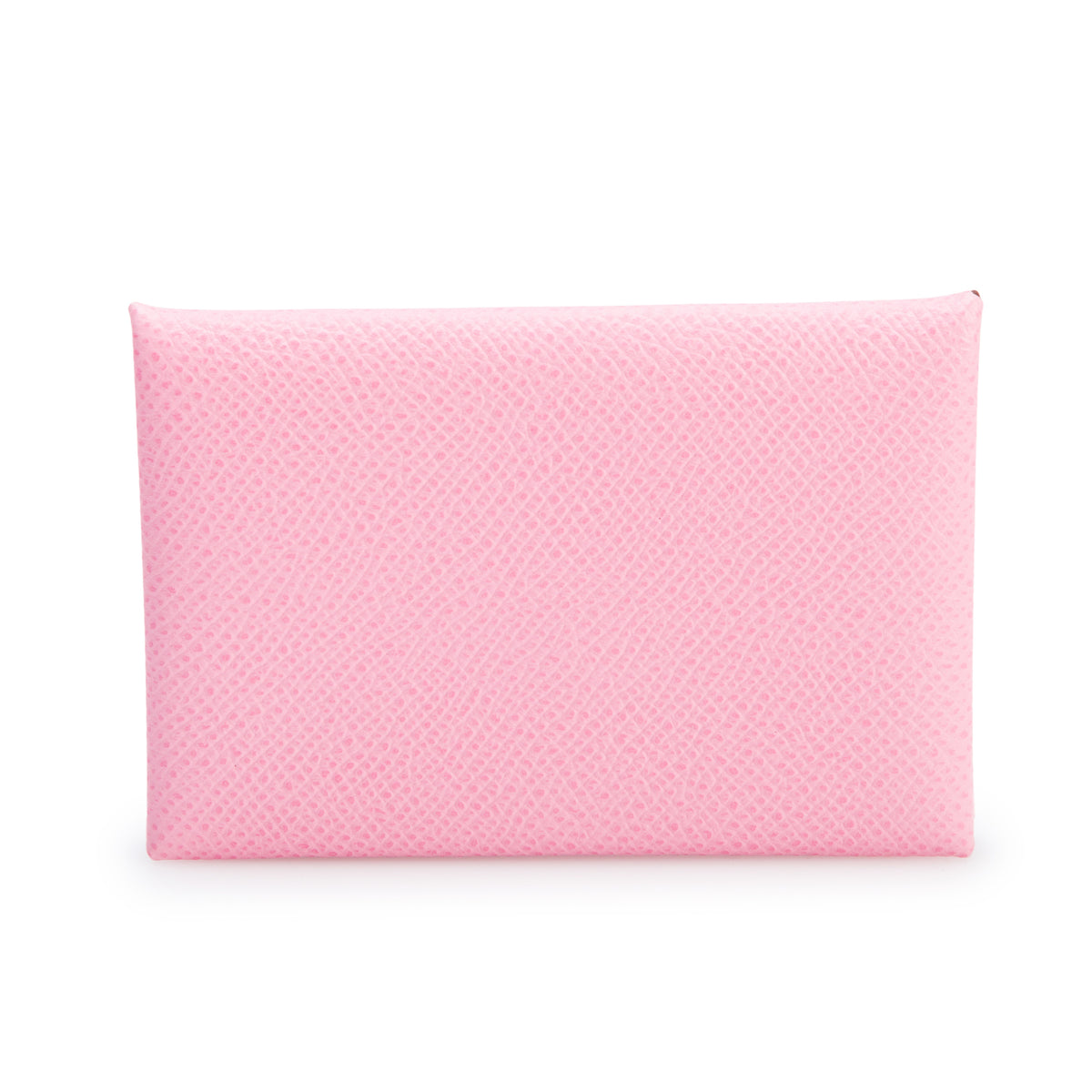Hermes 2021 Rose Confetti Epsom Calvi Compact Card Holder w/ Box