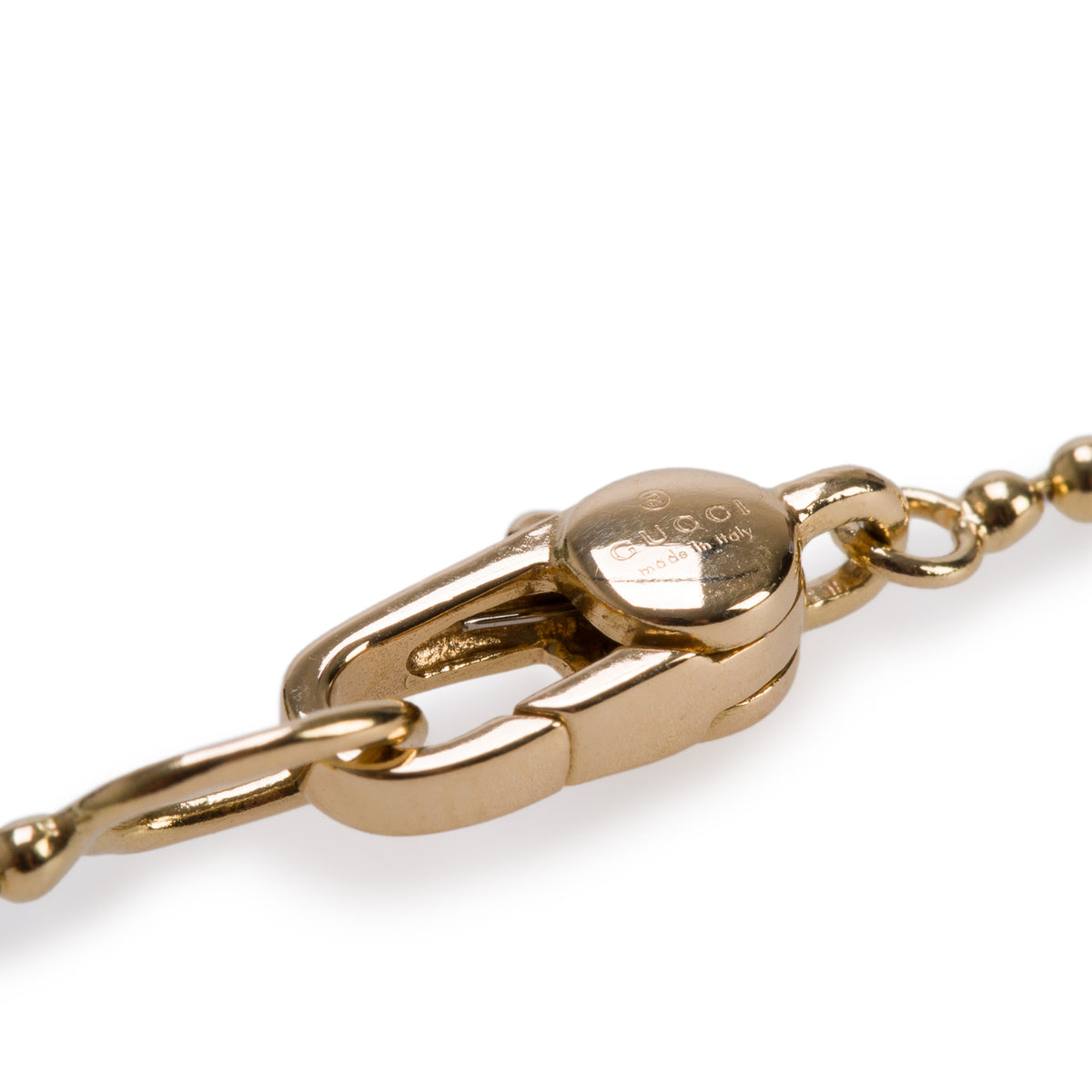 Gucci 18k Yellow Gold Running GG Pendant Necklace w/ Box