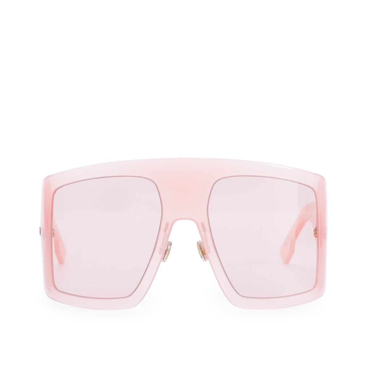 Christian Dior Pink Transparent Acetate DiorSoLight1 Shield Sunglasses w/ Case