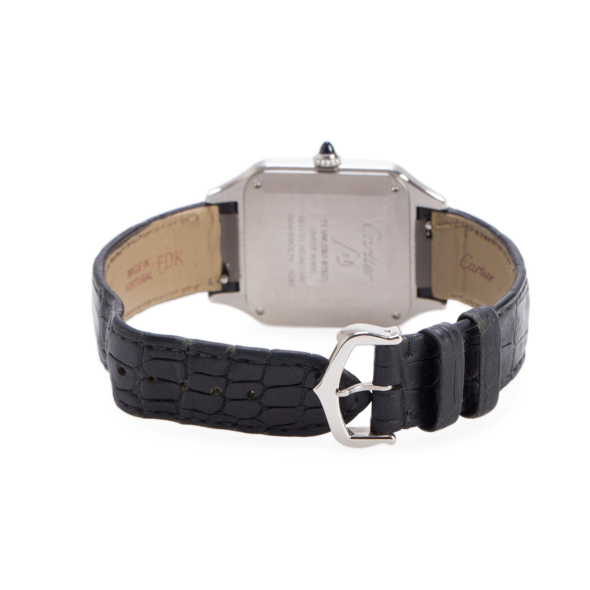 Cartier 2024 Stainless Steel Santos Dumont Watch, Silver Dial Large Model 4240 w/ Box & Papers