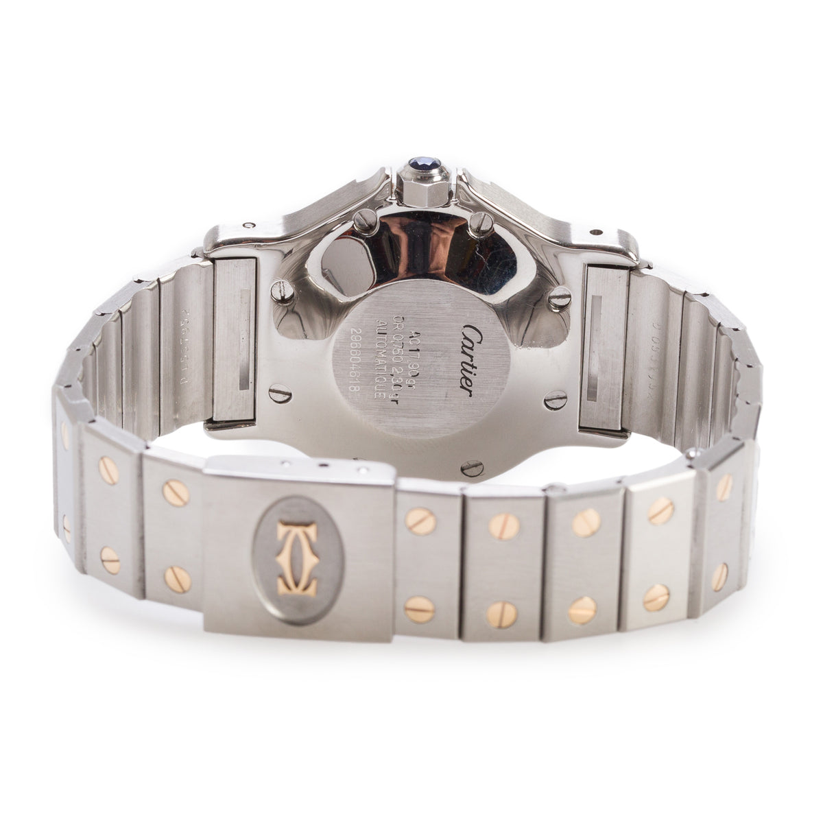 Cartier Stainless Steel & 18k Yellow Gold Santos Octagon 30 MM Automatic Watch 2966