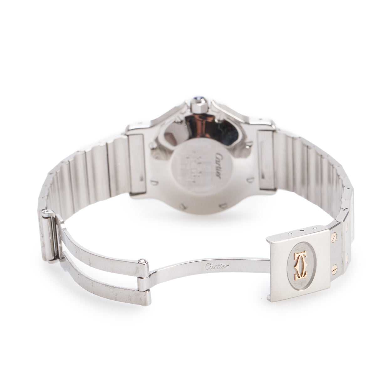 Cartier Stainless Steel & 18k Yellow Gold Santos Octagon 30 MM Automatic Watch 2966