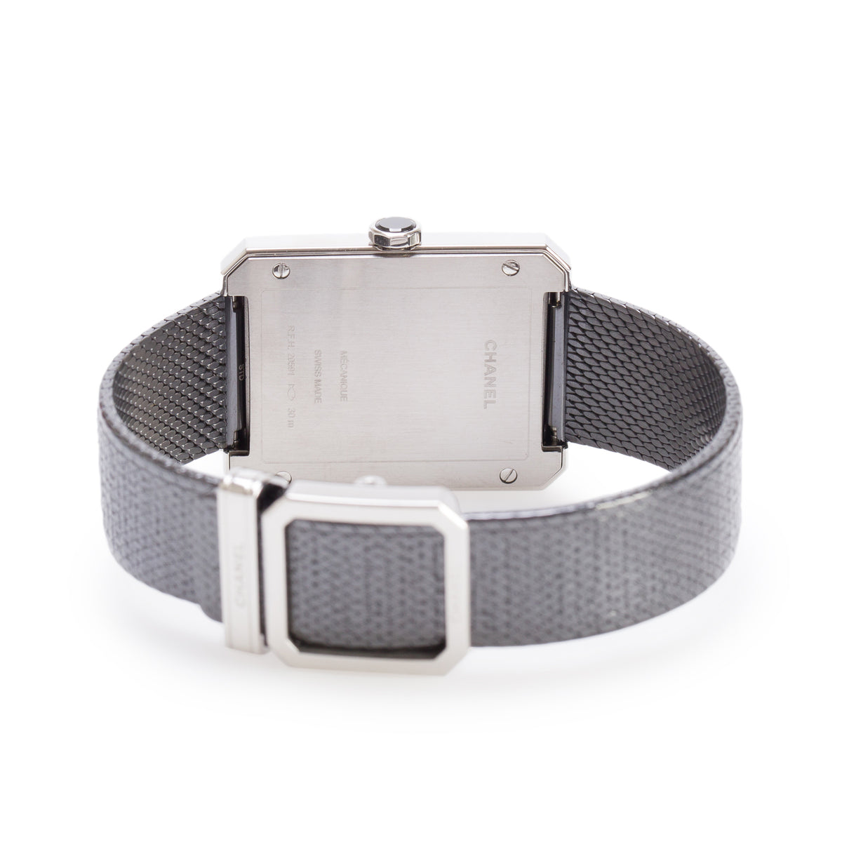 Chanel Stainless Steel Boy-Friend Watch Black Dial H5201 w/ Box & Papers