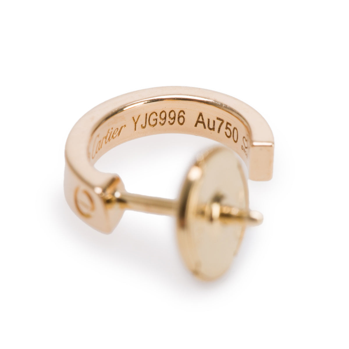 Cartier 2024 18k Yellow Gold Love Hoop Earrings, Small Model w/ Box, Receipt & Certificate