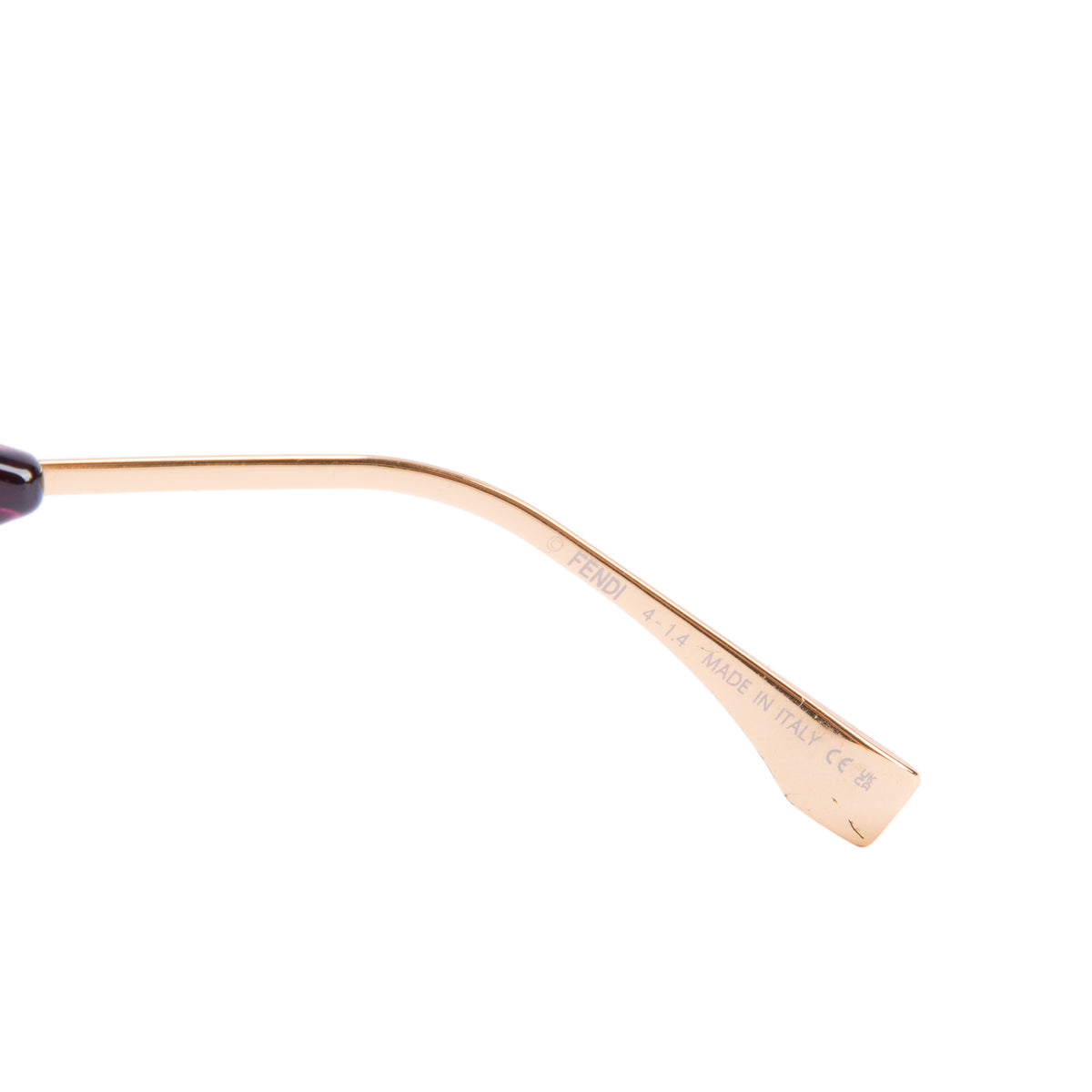 Fendi FE40065F Purple Transparent Acetate Fendigraphy Logo Sunglasses w/ Box & Case