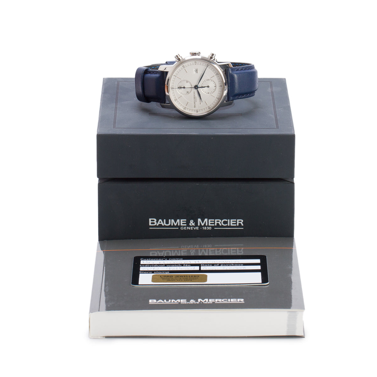 Baume & Mercier Stainless Steel Classima Executive 42 MM Automatic Chronograph Watch Silver Dial M0A08692 w/ Box & Papers