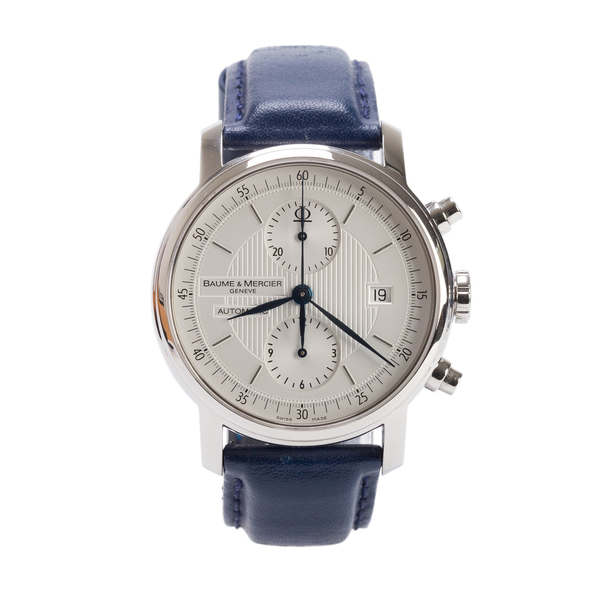 Baume & Mercier Stainless Steel Classima Executive 42 MM Automatic Chronograph Watch Silver Dial M0A08692 w/ Box & Papers