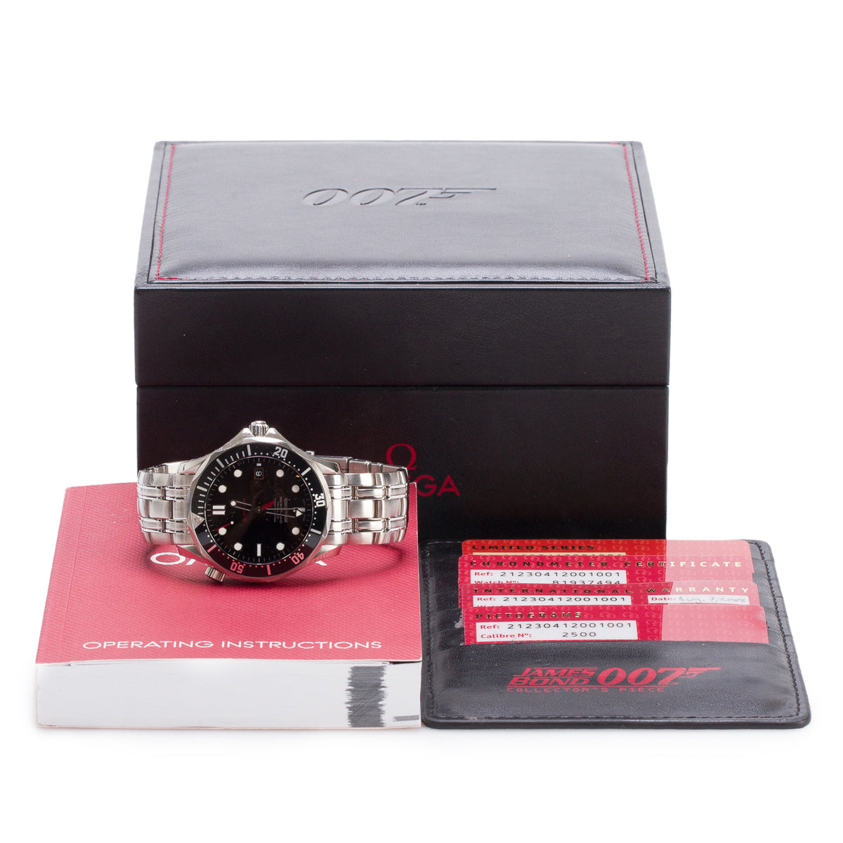 Omega Stainless Steel James Bond 007 Seamaster Diver Professional Co-Axial Chronometer 300M 41 MM Automatic Watch Black Dial w/ Box & Papers