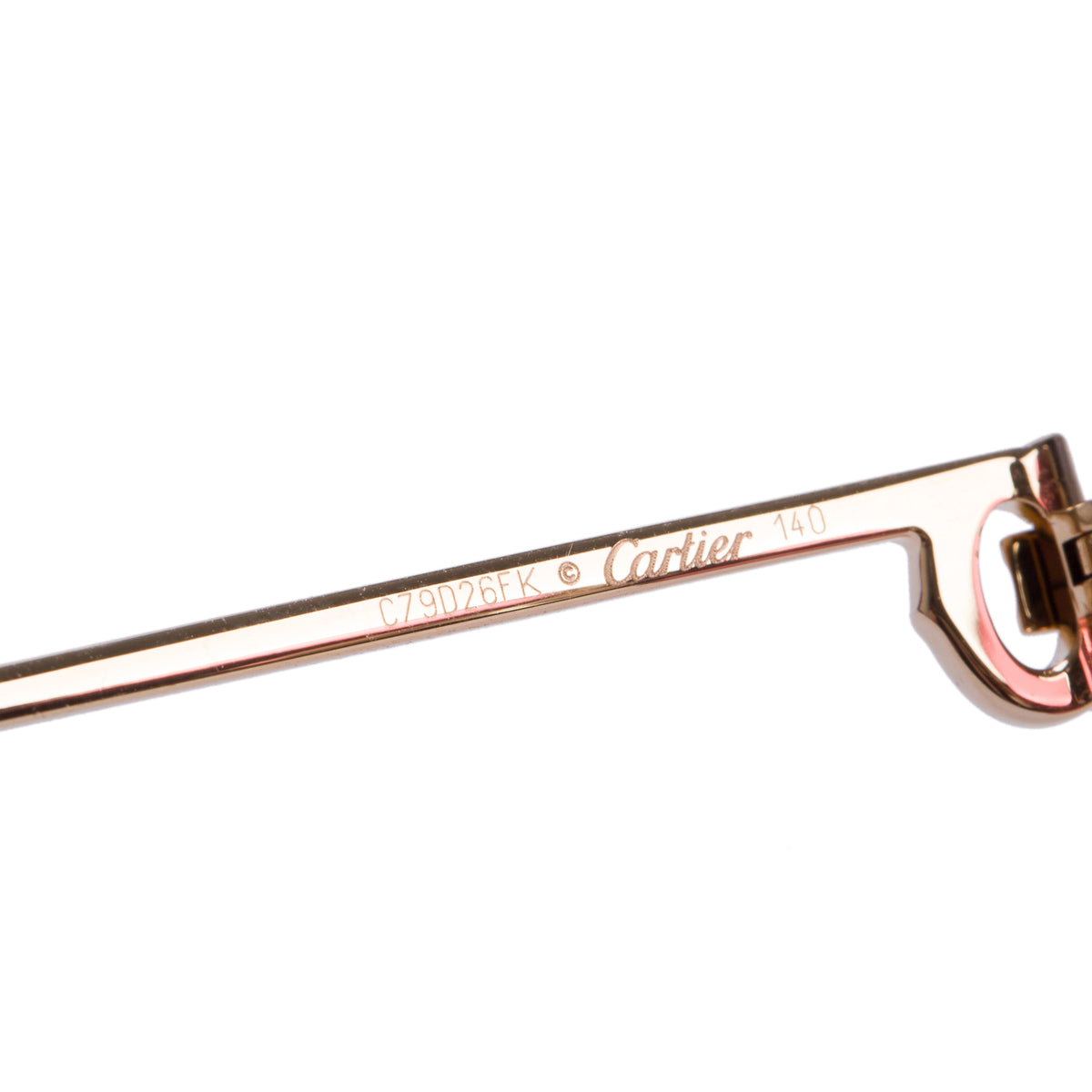 Cartier CT00155S Rimless C-Decor Cat-Eye Eyeglasses w/ Box & Case